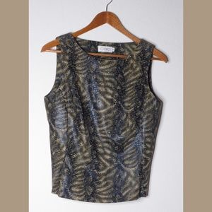 15% Bundle for Two - Vintage Snake Skin Sleeveless Top Evening Wear